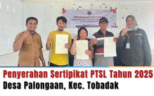 Kantor Pertanahan Mateng Serahkan Sertipikat PTSL